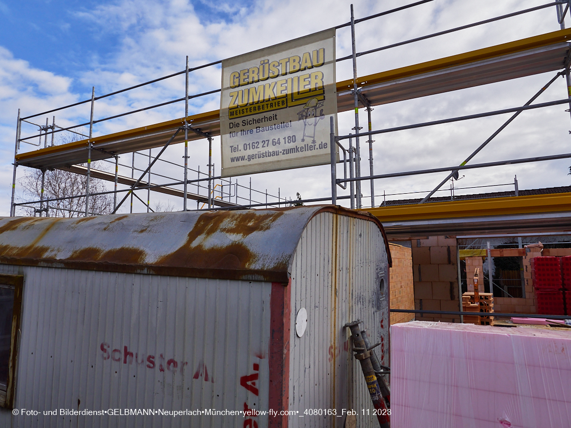 11.02.2023 - Baustelle Niederalmstraße 16 in Neuperlach
